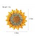 SB340 - Enamel sunflower rhinestone brooch